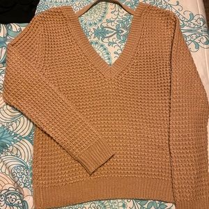 Tan sweater knit long sleeve